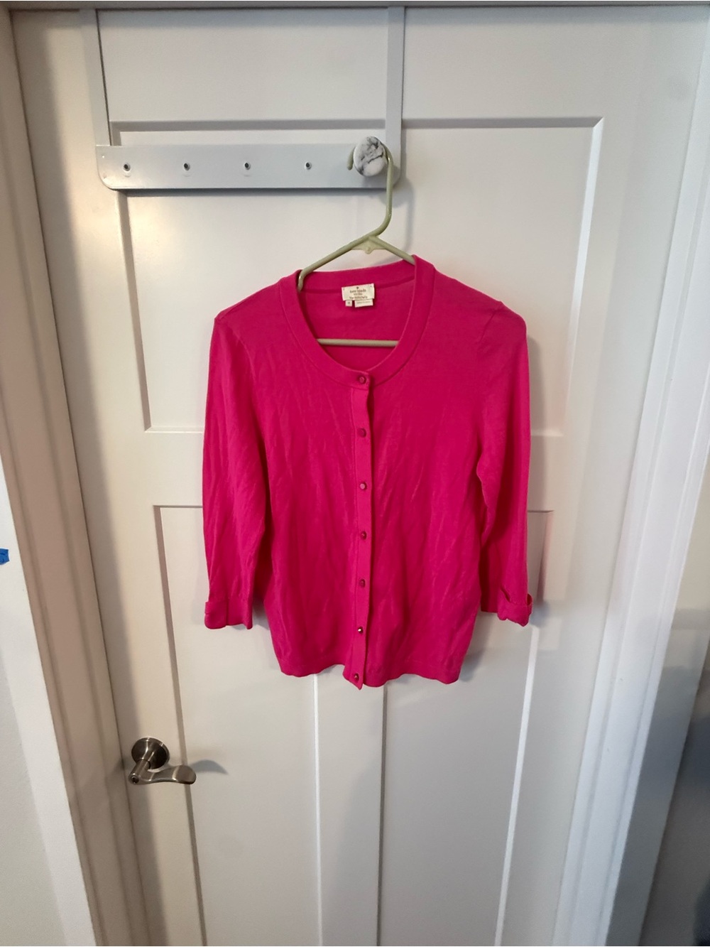Kate spade Classic Women's Crewneck Cardigan in Bright PinkM